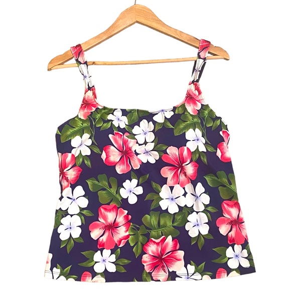 Lands' End Other - Lands' End 16 Long Hibiscus Swim Top